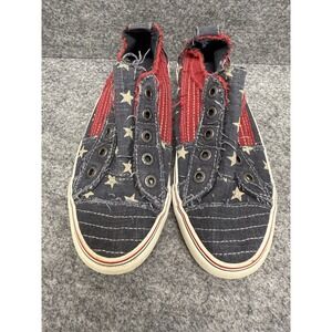 Blowfish Malibu Slip on Sneakers Women's Size 8. Navy Red Star Cozumel Canvas